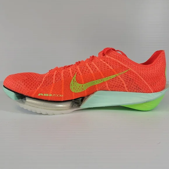 Nike Air Zoom Victory 2 Bright Crimson Lime FD8411 600 Track Spikes Shoes